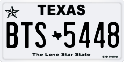 TX license plate BTS5448