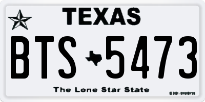 TX license plate BTS5473