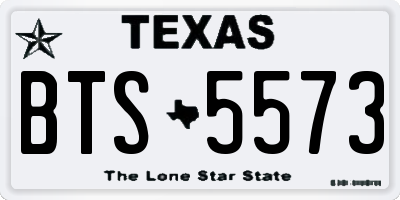 TX license plate BTS5573
