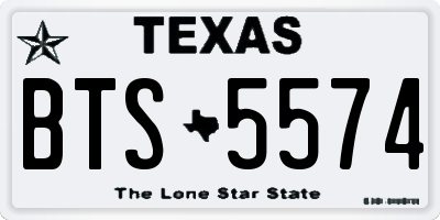 TX license plate BTS5574