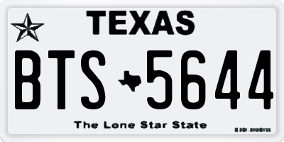 TX license plate BTS5644