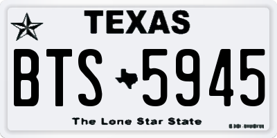 TX license plate BTS5945