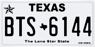 TX license plate BTS6144