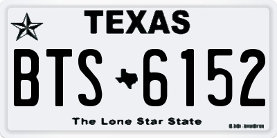 TX license plate BTS6152