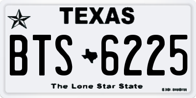 TX license plate BTS6225