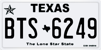 TX license plate BTS6249