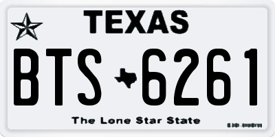 TX license plate BTS6261