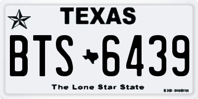 TX license plate BTS6439