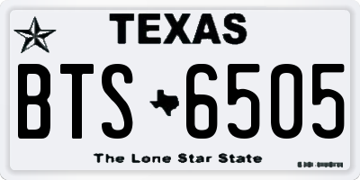 TX license plate BTS6505