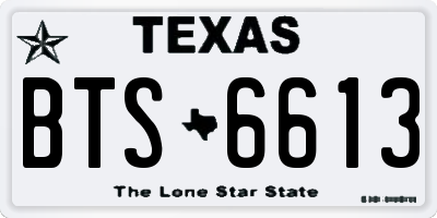 TX license plate BTS6613