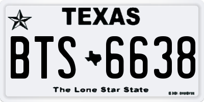 TX license plate BTS6638