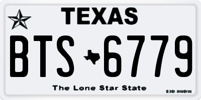 TX license plate BTS6779