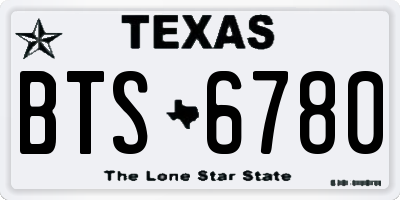 TX license plate BTS6780