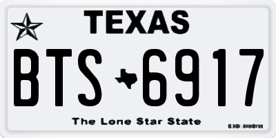 TX license plate BTS6917