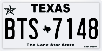 TX license plate BTS7148