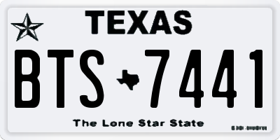TX license plate BTS7441