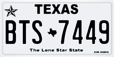 TX license plate BTS7449