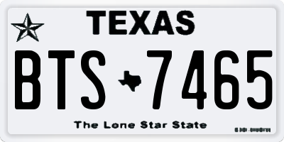 TX license plate BTS7465