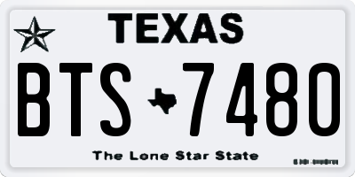 TX license plate BTS7480
