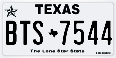 TX license plate BTS7544