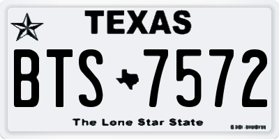 TX license plate BTS7572