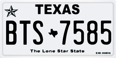 TX license plate BTS7585