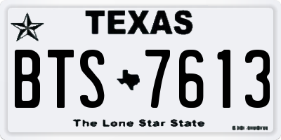TX license plate BTS7613