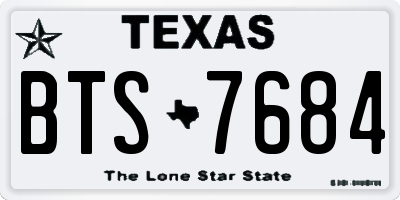 TX license plate BTS7684