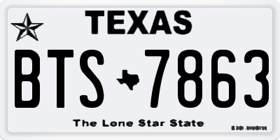 TX license plate BTS7863