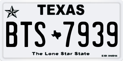 TX license plate BTS7939