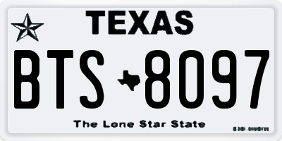 TX license plate BTS8097