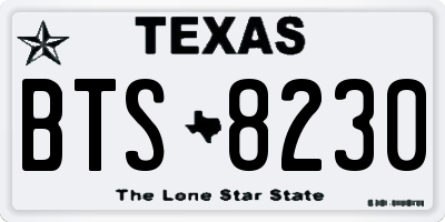 TX license plate BTS8230