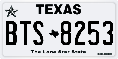 TX license plate BTS8253