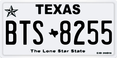 TX license plate BTS8255