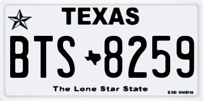TX license plate BTS8259