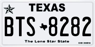 TX license plate BTS8282