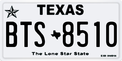 TX license plate BTS8510