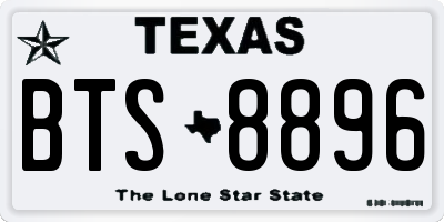 TX license plate BTS8896