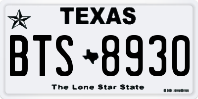 TX license plate BTS8930