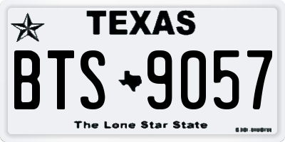 TX license plate BTS9057