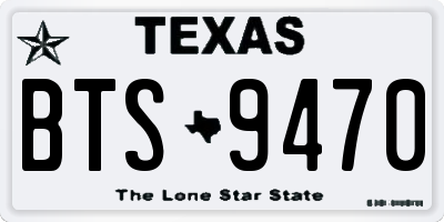 TX license plate BTS9470