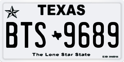 TX license plate BTS9689