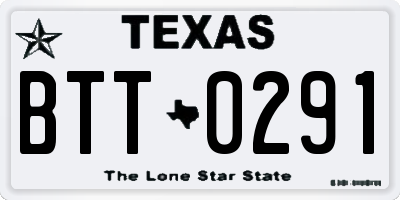 TX license plate BTT0291