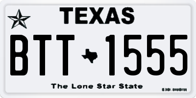 TX license plate BTT1555