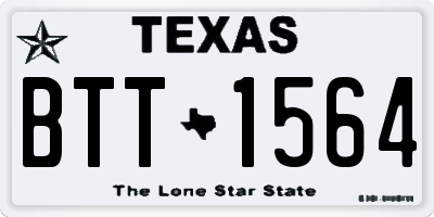 TX license plate BTT1564