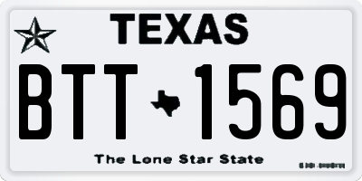 TX license plate BTT1569