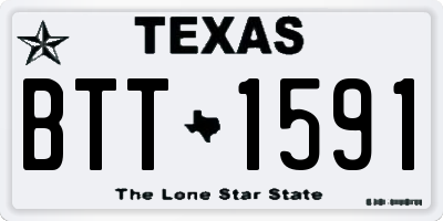 TX license plate BTT1591