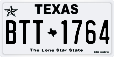 TX license plate BTT1764