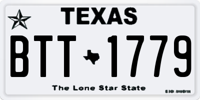 TX license plate BTT1779