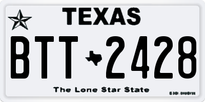 TX license plate BTT2428